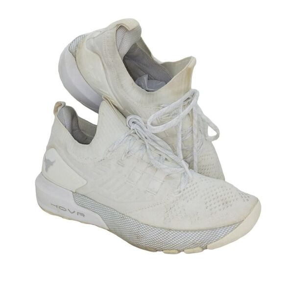 Under Armour HOVR Project Rock 3 Mens Pre-owned White Athletic Sneakers - sz. 8 main image 5